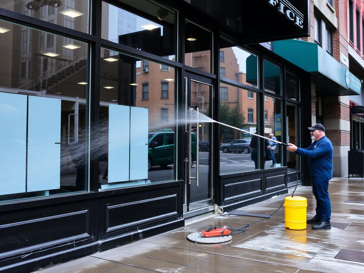 Storefront + sidewalk